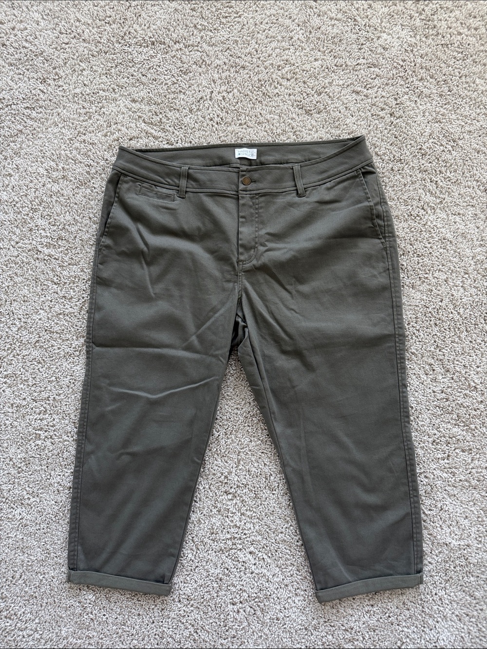 Market & Spruce Olive Green Women's Chino Pants